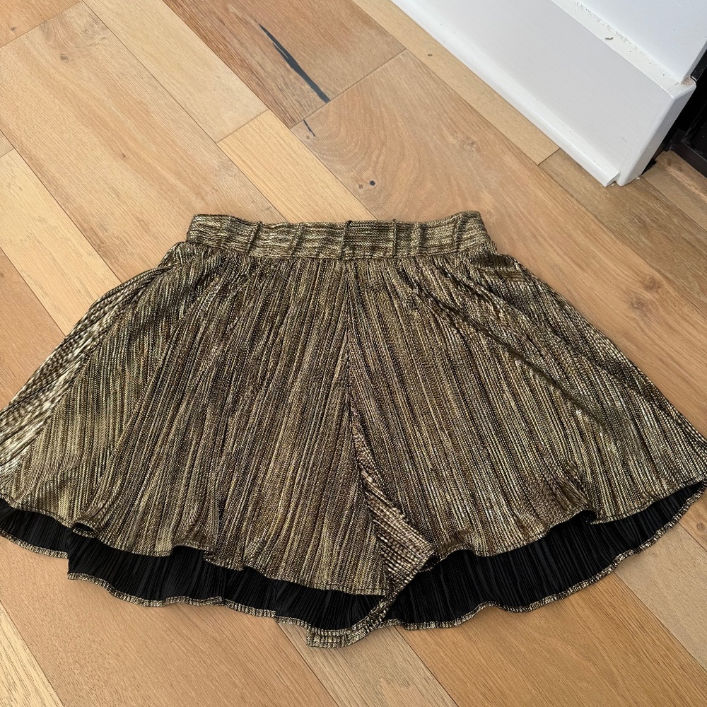Show Me Your MuMu Gold and Black Carlos Swing Shorts